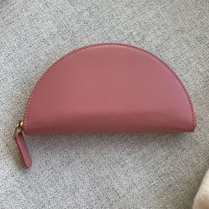 Mansur Gavriel Mini Moon Wallet in Blush